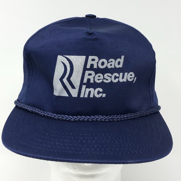 Road Rescue Inc Vintage Blue Mechanic Hat - Picture 1 of 7